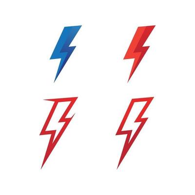 electric Vector lightning icon logo and symbols