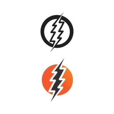 electric Vector lightning icon logo and symbols