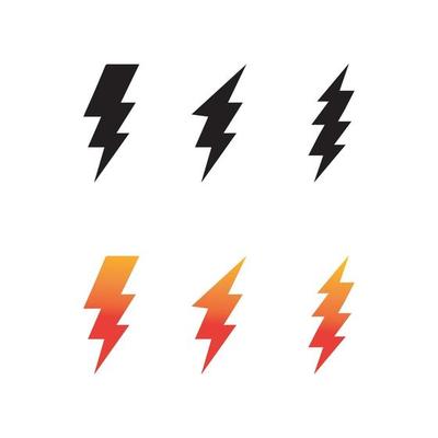 electric Vector lightning icon logo and symbols