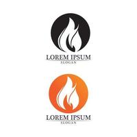 Fire flame nature logo and symbols icons template vector