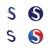 diseño de vector de diseño de logotipo de letra s corporativa empresarial