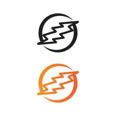 electric Vector lightning icon logo and symbols