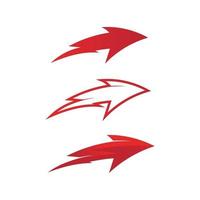 logo de flecha logo y símbolos de cable de internet y datos vector