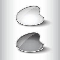 Black and white button set The design of the modern on white background V5 vector