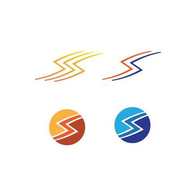 electric Vector lightning icon logo and symbols