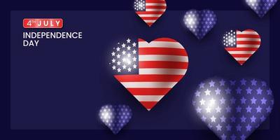 Independence day of 4th of july background vector