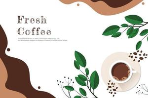 abstract banner tempalte coffee day vector