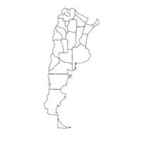 garabato, mapa, de, argentina, con, estados vector