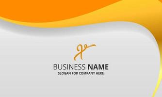 Abstract Yellow Orange Business Background With Curves