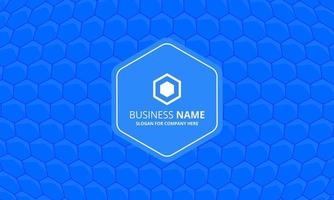 Elegant Blue Business Background With Honeycomb Pattern vector