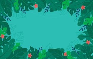 Summer Background With Tropical Floral vector