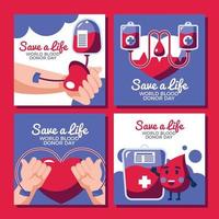 Be Somebodys Savior by Donating Your Blood vector