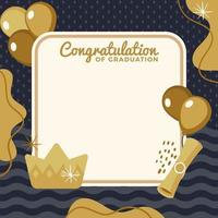 Gold Plated Theme For Graduation Photo booth vector