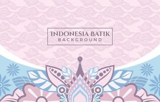 Bright Pink Batik With Flowery Pattern Background vector