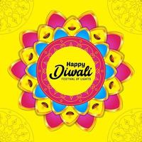 feliz diwali saludo festivo fondo ilustración vectorial libre vector