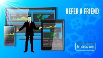 Referral Program Background vector