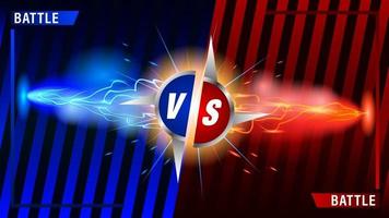 VS battle forces blue and red lightnings vector