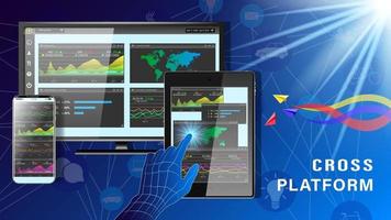 Cross Platform business dashboard financial vector