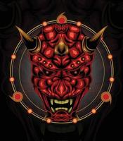diablo, cabeza, señal, símbolo satánico vector