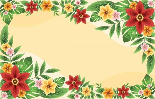 Colourful and Beautiful Summer Tropical Floral Background 2549682 Vector  Art at Vecteezy