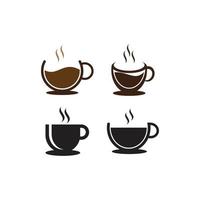 coffee glass logo vector