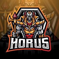 Horus esport mascot logo design vector