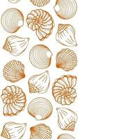 Seashells frame Sea and ocean design template Vector illustration Vector card templates Perfect for business card invitation wedding and web design
