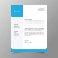 Blue color Company letterhead design template vector