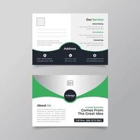 Corporate post card design template vector