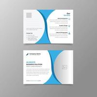 Corporate post card design template vector