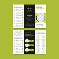 Trifold brochure for food menu template vector