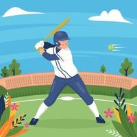 Summer Softball Background vector