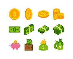 Money cash and coins vector icon design