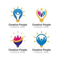 creative people logo design template vector