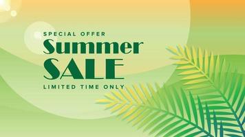 Colorful Luxury Summer sale tropical banner template vector