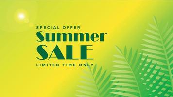 Colorful Luxury Summer sale tropical banner template vector