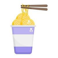 Pasta Chinese Noodles vector