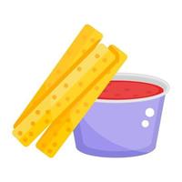 Potato Fries Sticks vector