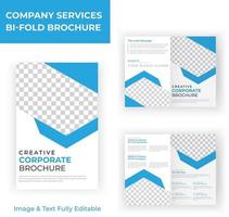 Diseño de plantilla de folleto comercial de perfil de empresa vector
