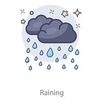 Rainfall weather and Cloud vector