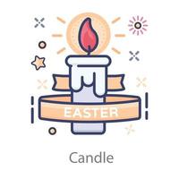 Candle Burning Design vector