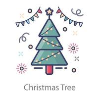 Christmas Tree Decorative vector