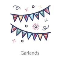 Garlands  Buntings for Wall vector