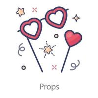 Props  in Editable vector