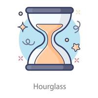 Hourglass Sand Depicting vector