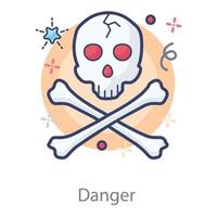 Danger and Skull vector