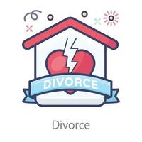 Divorce Separation Between Things vector