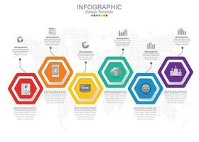 El concepto de negocio de infografías se puede utilizar para presentaciones de diagramas de flujo de gráficos de información vector