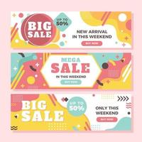 Bright Colored Fresh Themed Sale Banner vector