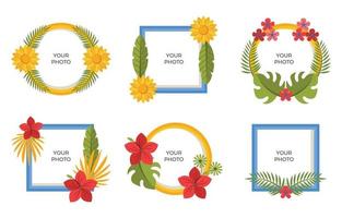 Beautiful Flowery Frame For Your Avatar vector